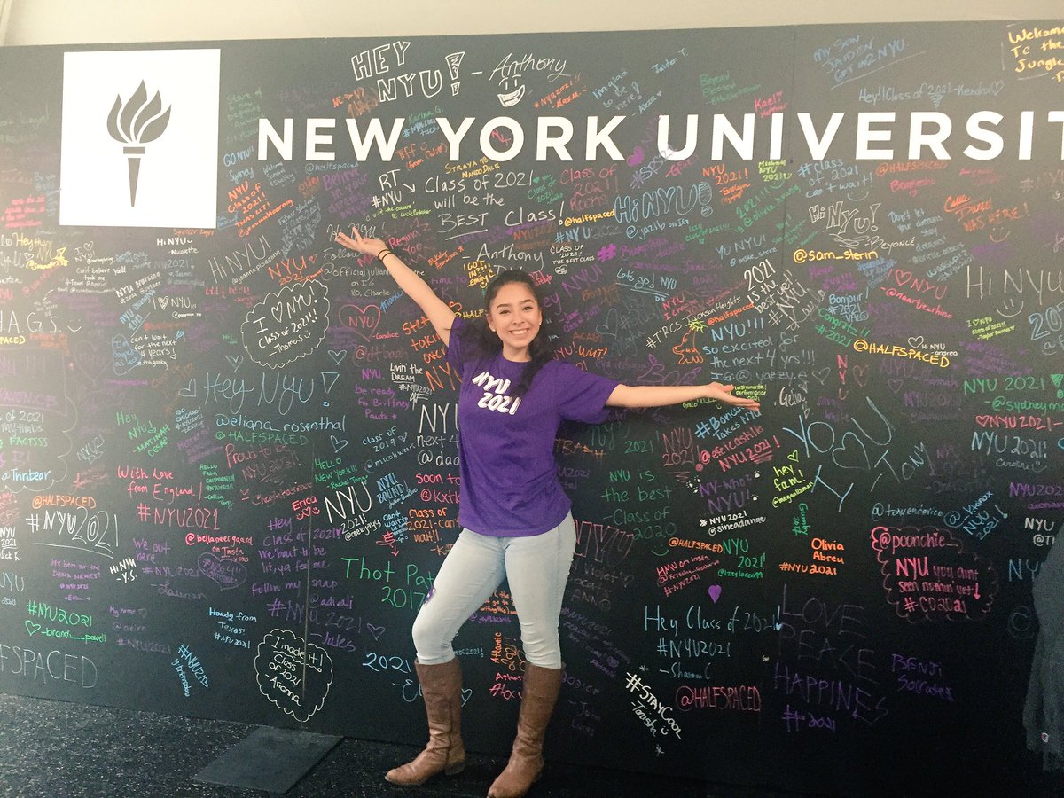 ari_bria's tweet photo. I got in! โค๏ธ #NYU2021 #WeekendontheSquare https://t.co/8i6Z5qT9rX