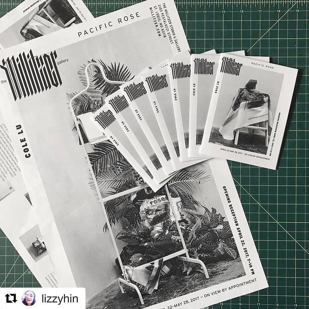 jmillitzer's tweet photo. #Repost @lizzyhin
・・・
Fresh new zine/program for Cole Lu's show: Pacific Rose. Tonight @millitzer 7-10 🌊🌹🌹🌹 https://t.co/TVc8VZk88s