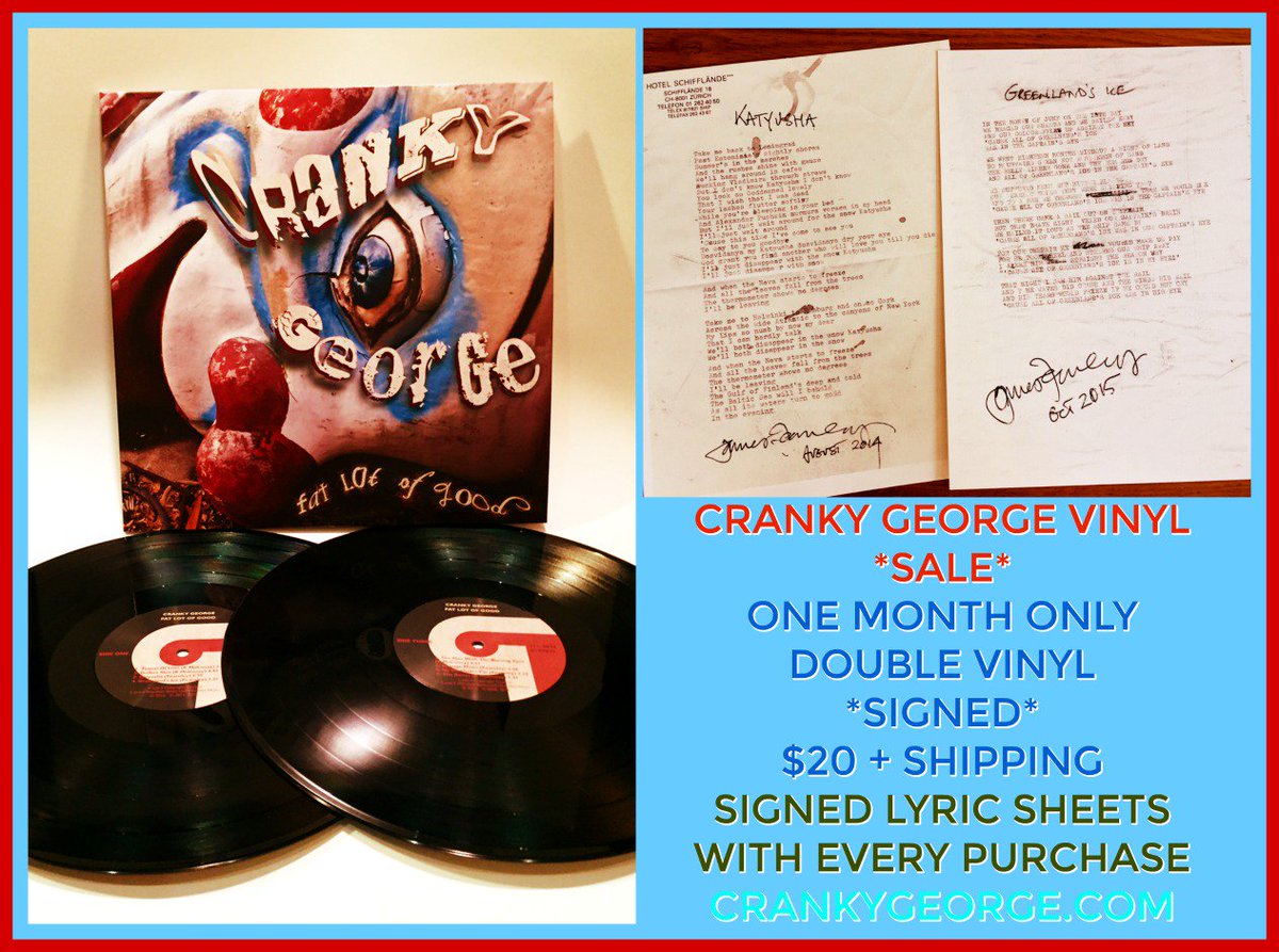 Record Store Day!  Check out our vinyl sale at crankygeorge.com #fatlotfogood