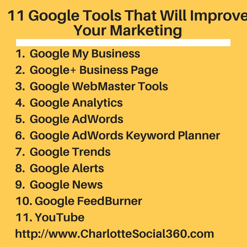 CharlotteSoc360's tweet image. Here are 11 Great Google Tools That Will help Your Marketing, All are Free, Accept Google AdWords: #CharlotteSoc360, #PPC #GoogleFreeTools