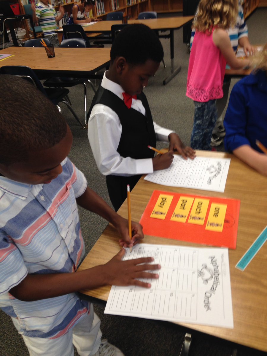 MarcotteTeach's tweet image. Students working with partners completing an ABC order &quot;walk about.&quot; @vbHolland @HollandAP23 @ChrisLowman19 #collaborateandlearn