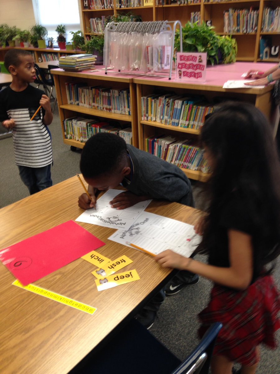 MarcotteTeach's tweet image. Students working with partners completing an ABC order &quot;walk about.&quot; @vbHolland @HollandAP23 @ChrisLowman19 #collaborateandlearn