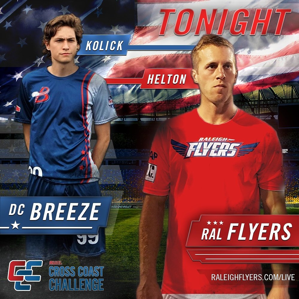 FlyersUltimate's tweet photo. Are you ready for #RALvsDC? Watch at 7pm at https://t.co/vmHsCJOgc9 @theAUDL https://t.co/Z9tt38uHMR