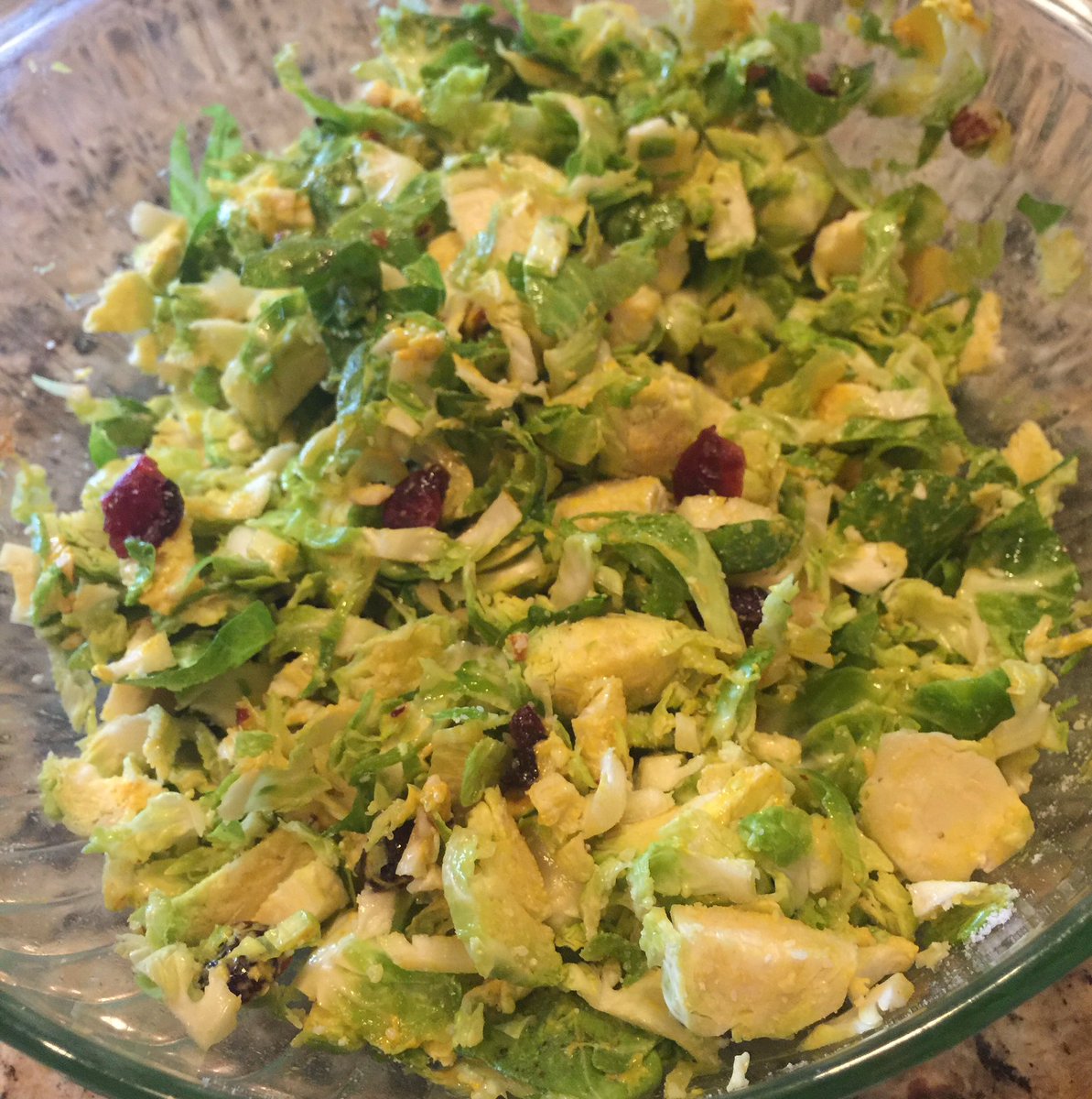 AJBodysculpt's tweet photo. BRUSSEL SPROUTS with Dijon cranberries &amp; almonds. 
Pair with your favorite protein and you have a great dinner tonight. #nutrition https://t.co/4xTip5rkkg