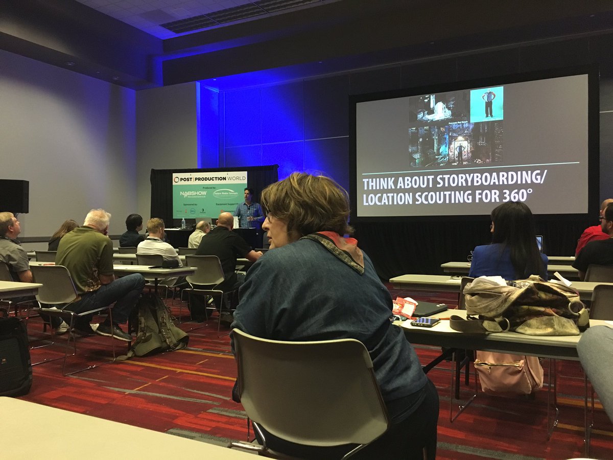 SteveYavner's tweet photo. Packed house for 360 VR Journalism seminar by @clipsandhandles #nab2017 #2017BEA https://t.co/GWsjStMQDw