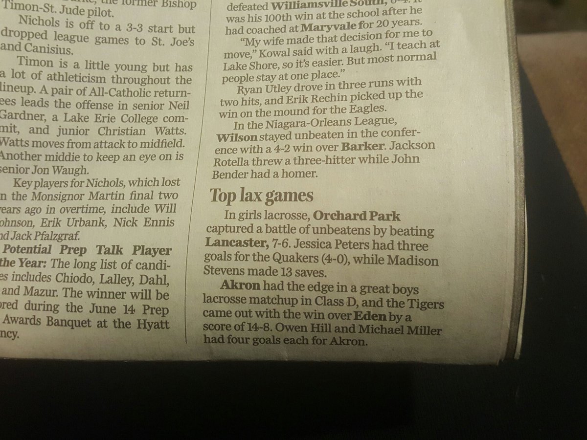 Thanks <a href="/TheBuffaloNews/">The Buffalo News</a> 😎💪