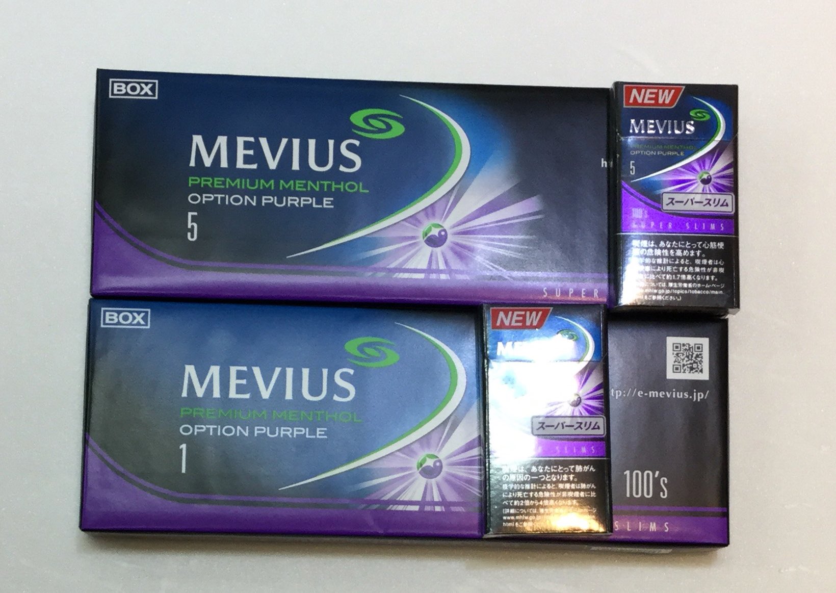大浦商店 オプション パープル 入荷 メビウス プレミアムメンソール オプション パープル 100 S スリム 入荷 人気のオプションに スーパースリムが出ました 特徴 スーパースリム 天然メンソール100 香り