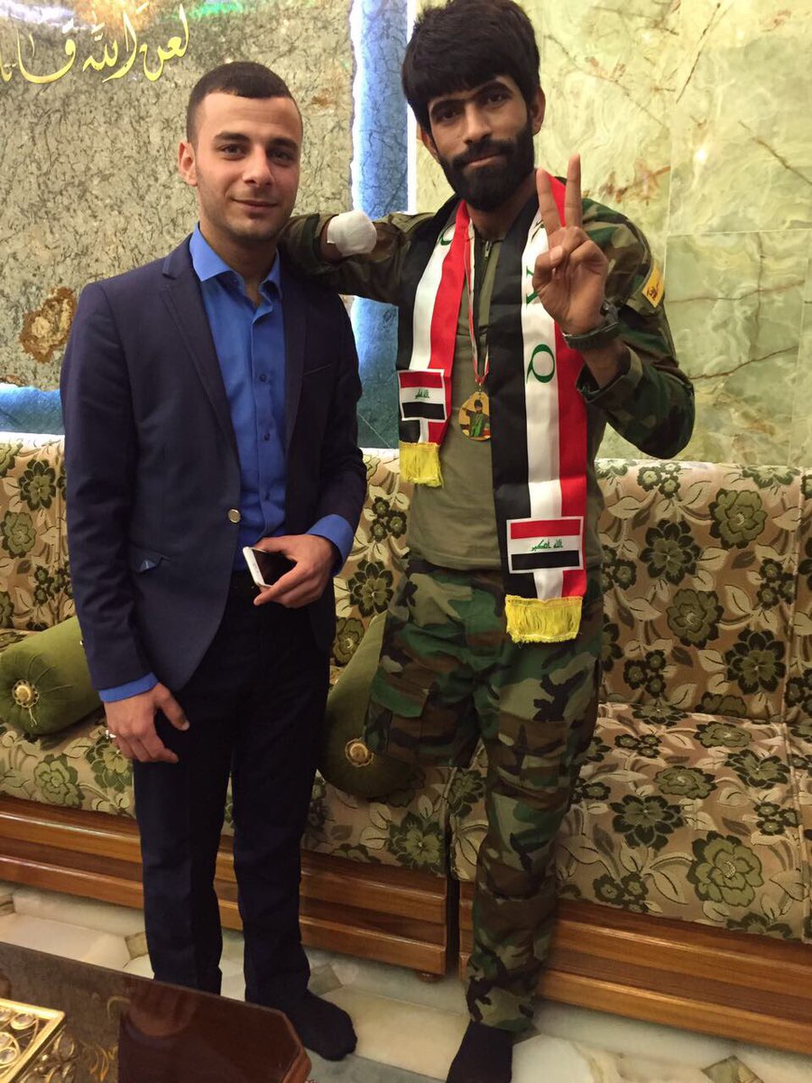 مع المقاتل البطل 
#محمد_رمضان#الملقب_ابو_صكر
في العتبه الحسينيه المقدسه