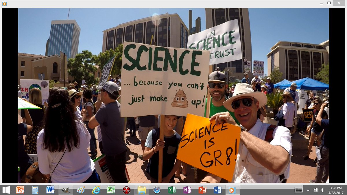 StevenOsc's tweet image. Funny signs at #Tucson #MarchForScience today