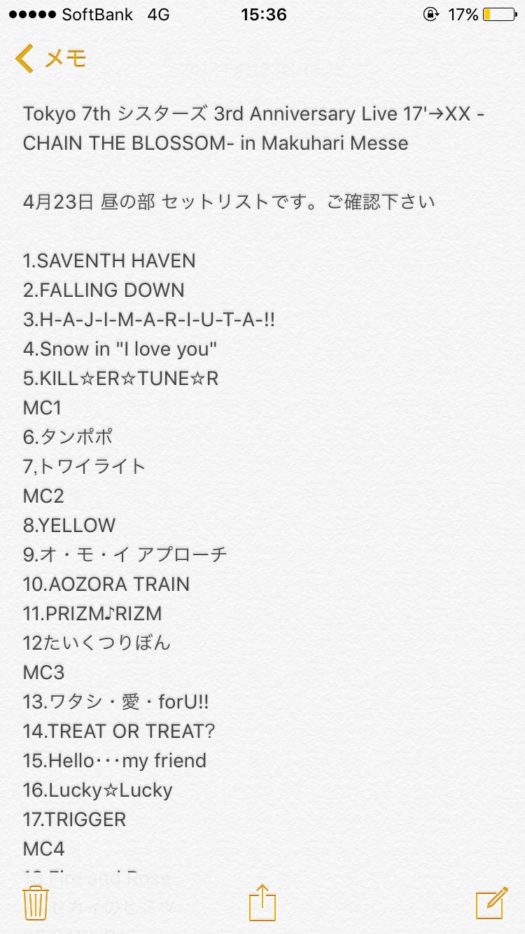 T7s 3rd Anniversary Live 17 Xx Chain The Blossom In Makuhari Messe Twitter