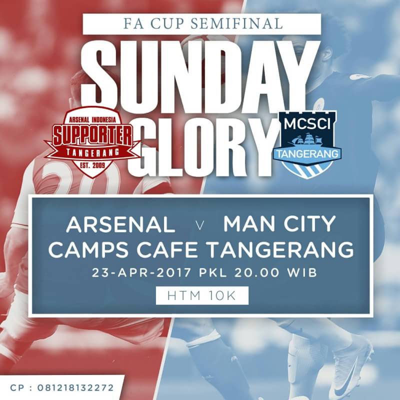 WEMBLEY CALLING ❗
📺 NOBAR SEMIFINAL FA CUP
🆚 <a href="/AIS_TGR/">AIS Tangerang</a> x <a href="/MCSCI_Tangerang/">TANGERANG CITIZENS</a>
📍 @camps_kafe
📅 TONIGHT
🕗 20.00 WIB
💰 10k