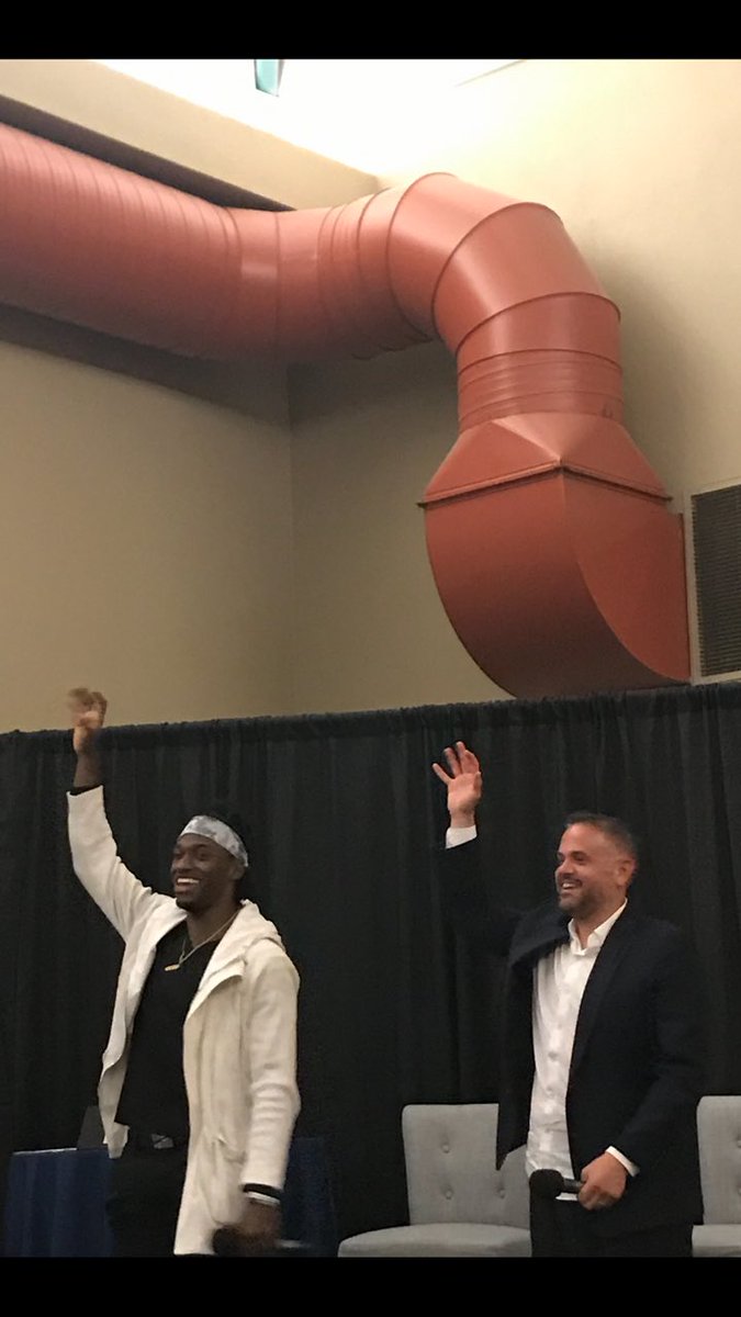 CoachMattRhule's tweet photo. One of us won the @HeismanTrophy ???  @RGIII    

A great night supporting his foundation who supports our Veterans!!! https://t.co/4sDIBaOEeh