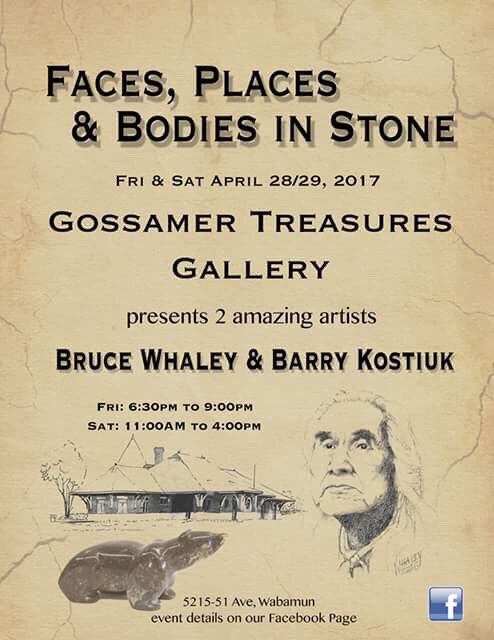 Come and support local artists &amp; their work next weekend #gossamertreasures #yegartists stonecarvings #soapstone