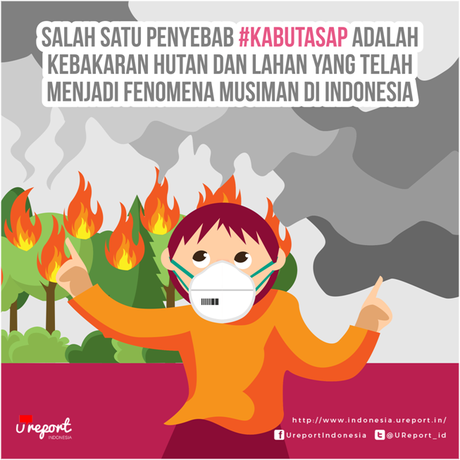 Gambar Poster Kartun Kebakaran Hutan - Gambar Kartun