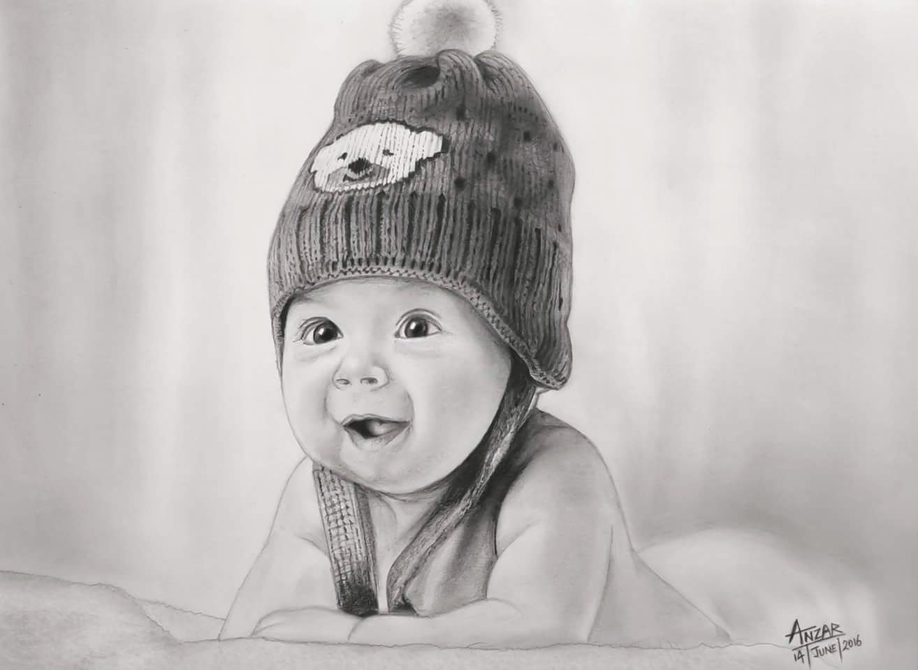 Pencil Sketch Of A Cute Baby  DesiPainterscom