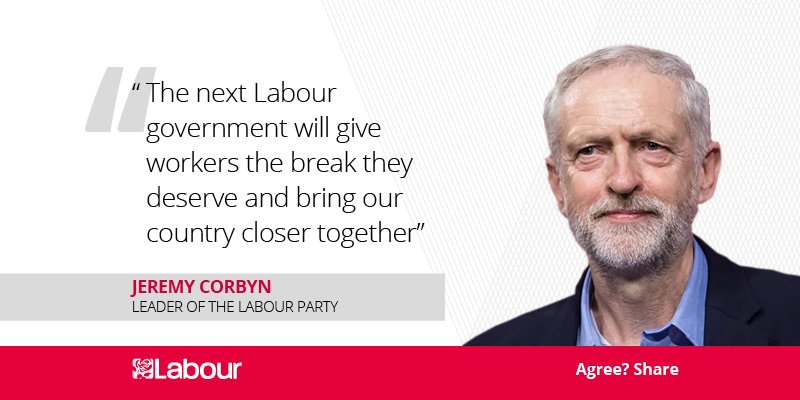 UKLabour's tweet image. Labour will give workers a break and bring our four nations together with four new national holidays. #GE2017