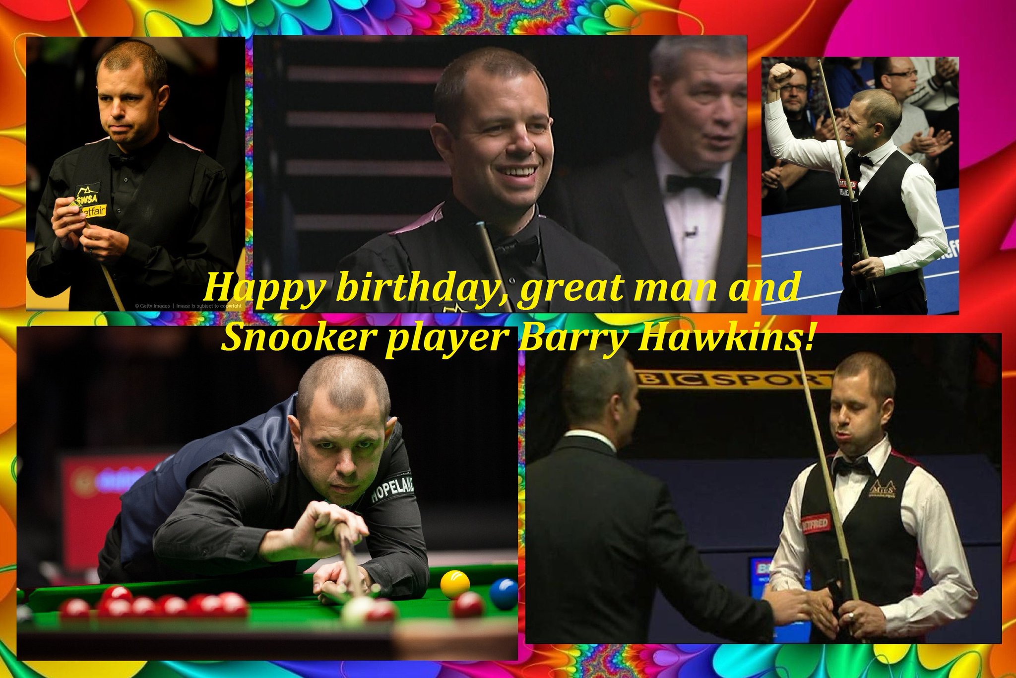 Happy birthday, Barry Hawkins ! Big success every day! 