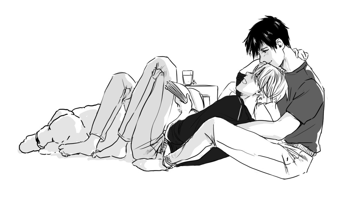 De-stressing doodle of my favorite cuddle pile 💕