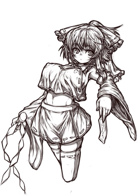 てくせ霊夢。おっぱい。 