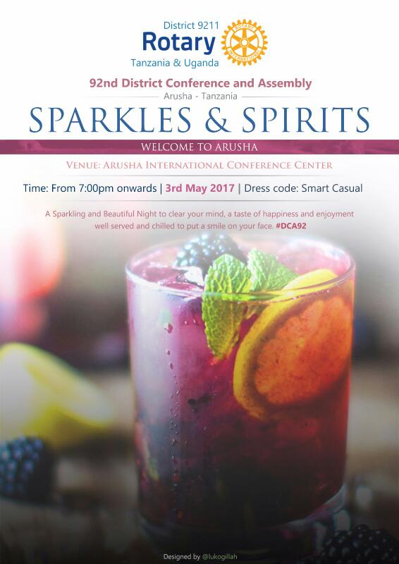 92ndDCA's tweet photo. #Karibu #DCA92! Arusha awaits you 🌟🌟🌟

3rd May is Sparkles &amp; Spirits Night.
Dress code: Smart Casual. https://t.co/6clFtj37PO
