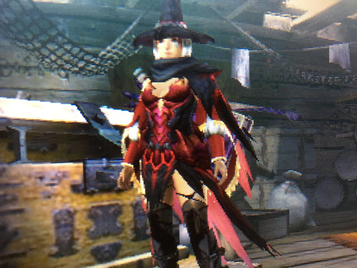 オカネインコ 魔女っ子装備できた このすばのめぐみんをイメージ まぁ イメージってだけで 全く似てないが Mhxx 見た目装備 魔女 めぐみん