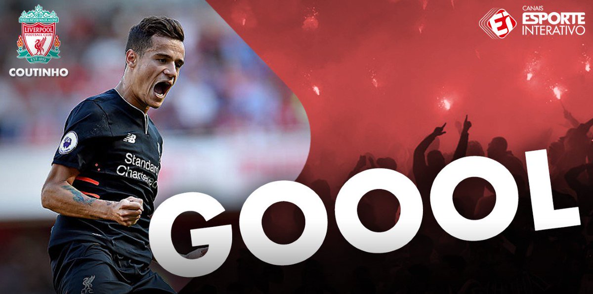 TNTSportsBR's tweet image. COUTINHOOOOOOOOOOOOOOOOOOOOOOOOOOOOOOOOOOOOOOOOOOOOOOOOOOOOOOOOOOOOOOOOOO! GOLLLAAAAAAÇOOOO DE FALTA DO BRASILEIRO! Isso é @Phil_Coutinho!