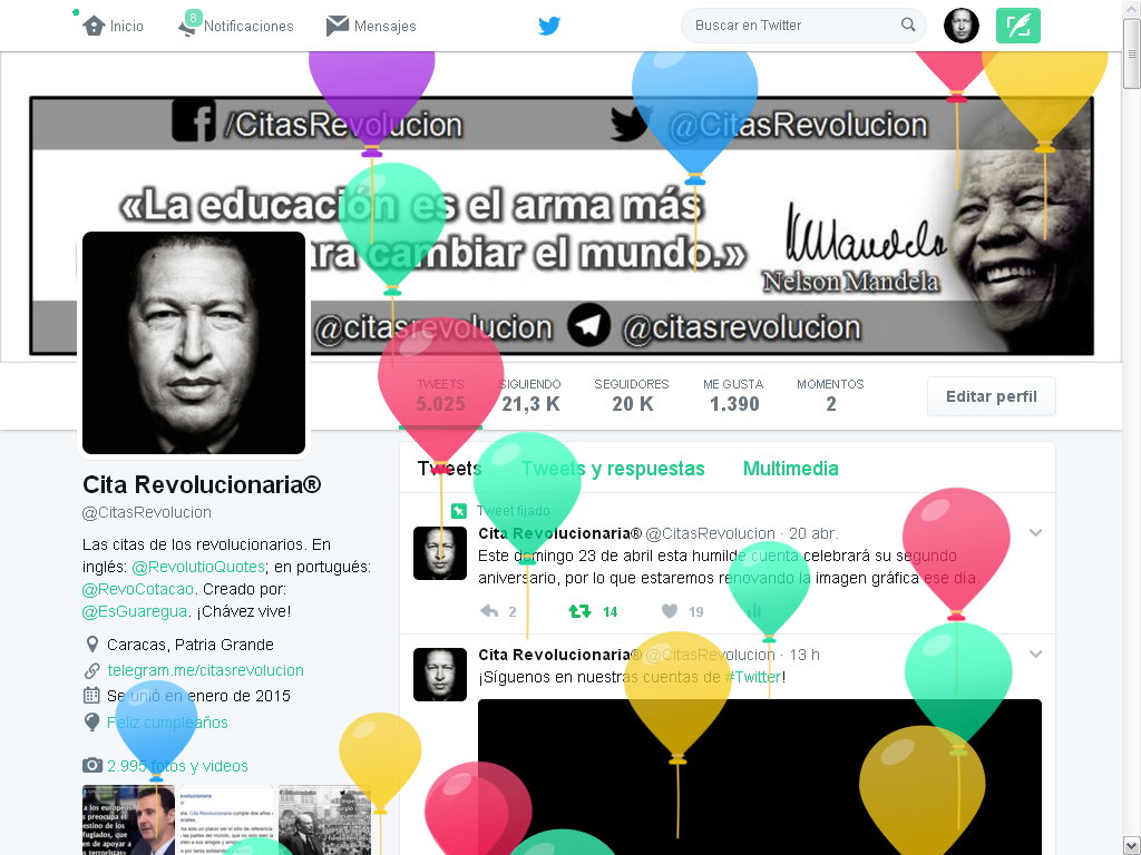 CitasRevolucion's tweet photo. ¡#2AñosDeCitaRevolucionaria! https://t.co/67nQCzlSIB