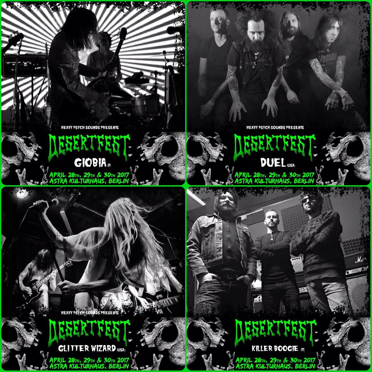 <a href="/Giobia/">Giöbia</a> <a href="/KILLERBOOGIE666/">KILLER BOOGIE</a> #dueltexas #glitterwizard <a href="/SOL_UG/">Sound Of Liberation</a> <a href="/DesertFest/">DesertFest</a> #desertfest #berlin @hptaskmaster <a href="/HeavyPsy/">Heavy Psy</a>