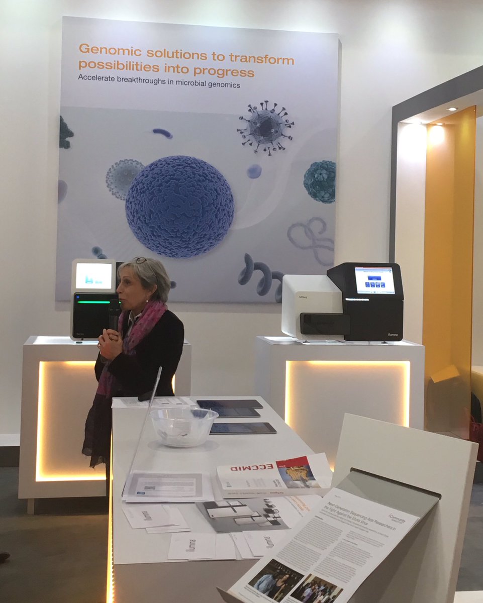 Pathoquest's tweet photo. Dr. Peyro-Saint-Paul just presented info on #iDTECT Blood at @Illumina booth today. #ECCMID2017. #PathoQuest @HPeyrosaintpaul https://t.co/eX6YOUAjfr