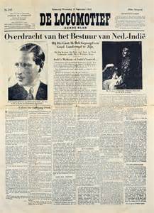 Dari membaca surat kabar,semangat Kartini memajukan perempuan pribumi berkobar. (de locomotief -indische pers. nl)