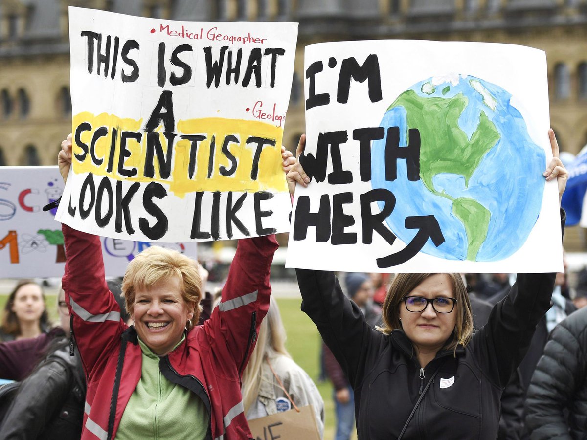 USATODAY's tweet image. See some of the best signs and scenes from yesterday's #marchforscience usat.ly/2p9dKg0 Photo: Justin Tang, The Canadian Press