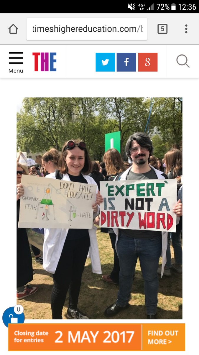 CllrMattShannon's tweet photo. .@Livs_K and I in @timeshighered. Not going to lie, quite pleased.
#MarchforScience
#MarchforScienceLDN https://t.co/gz6sVx57xr