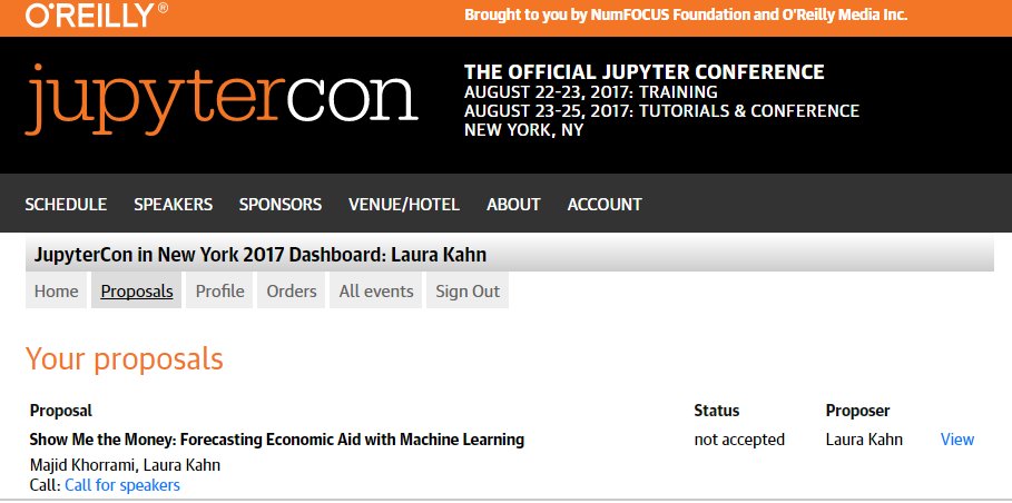 So our #machinelearning #economicaid talk didn't get accepted at @JupyterCon but hopefully we'll get an 'A' on it #gradschoolproblems