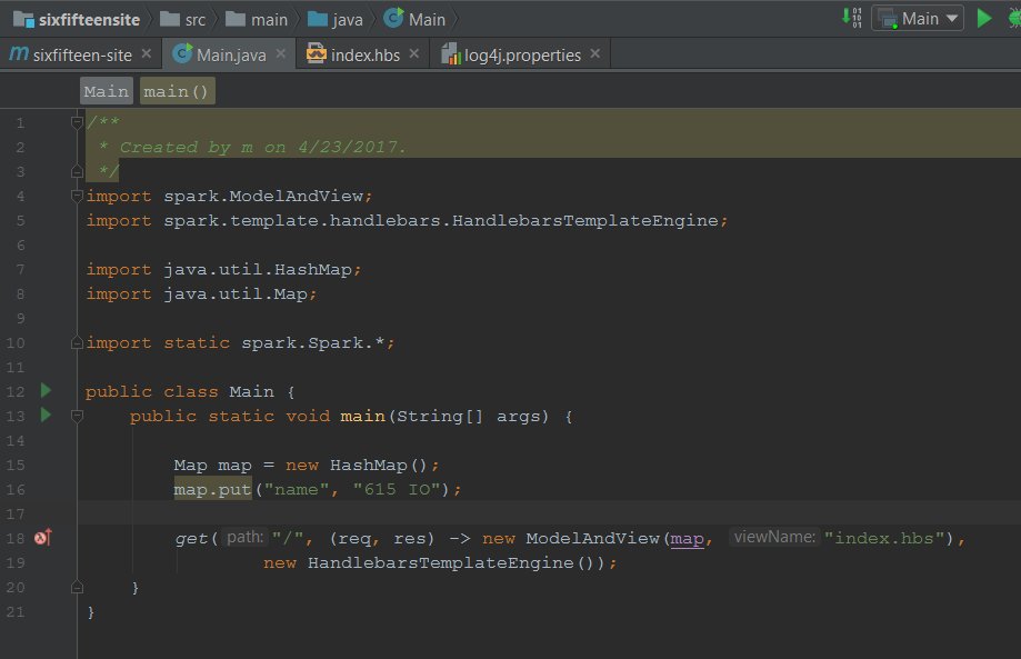 MatthewSWallace's tweet image. Messing around with #sparkjava this AM. Going to put the new 615IO site on it. #in