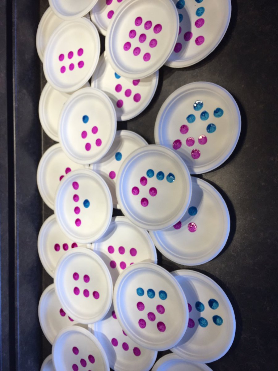 mmesloan's tweet image. Getting some Van de Walle dot plates ready for this week's kinder math #spatialrelationships #teachingdevelopmentally #kindermath