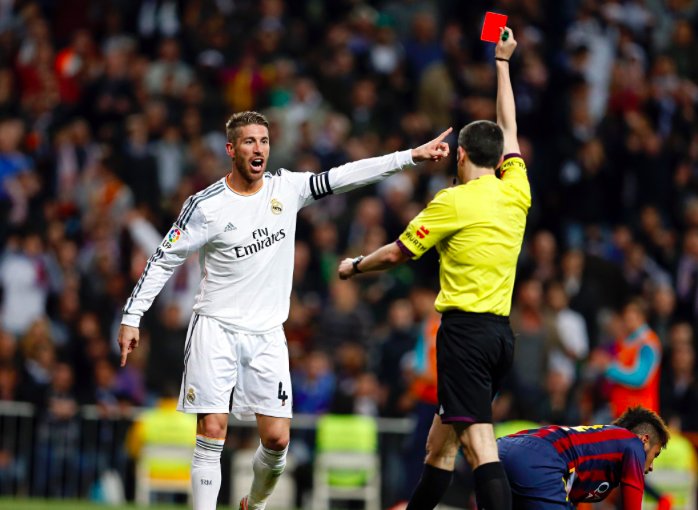 Image result for el clasico red card