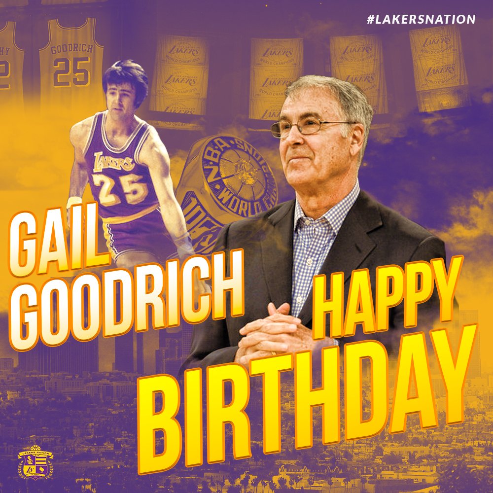 Join us in wishing a Happy Birthday to Hall of Famer and Lakers legend, Gail Goodrich! 