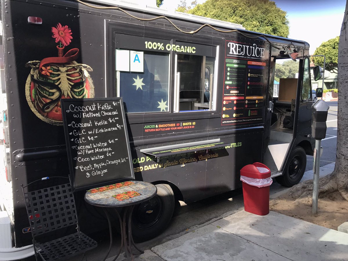 Come join the Rejuice Truck! We are parked on Main St. Across from the Santa Monica Farmers Market. #juice #farmersmarket #organic #healthy