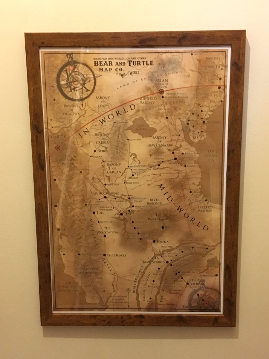 Map Of Mid World Tee Beebee Ar Twitter: "Nerd Alert: Got A Framed Map Of Mid World From  @Stephenking The Dark Tower Going On Up My Staircase 😍  Https://T.co/Ol9Kmtr4Db" / Twitter
