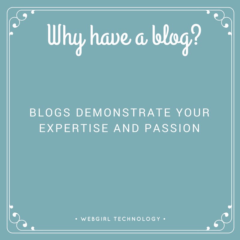WebgirlTech's tweet image. Do you blog? It helps Google see your website as relevant. #seo #whyblog