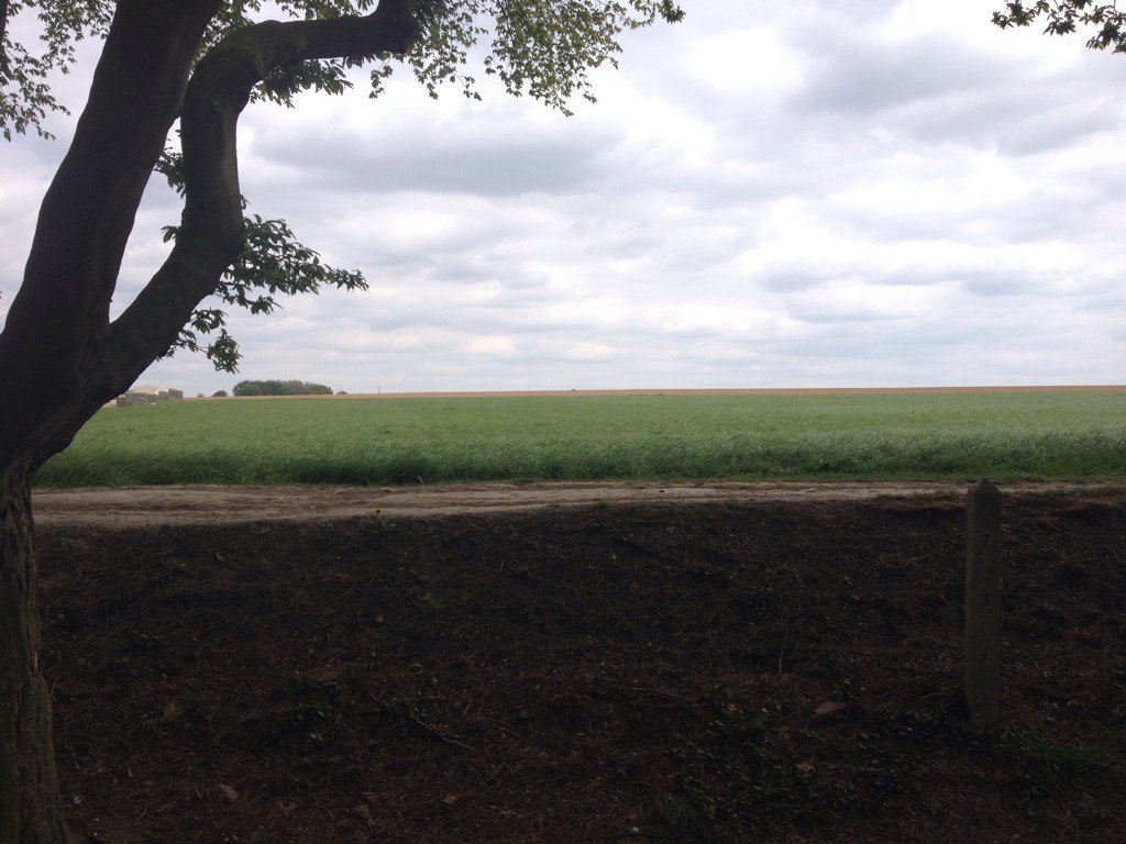 The view from the front line trench of the Accrington Pals, 1 July 1916.