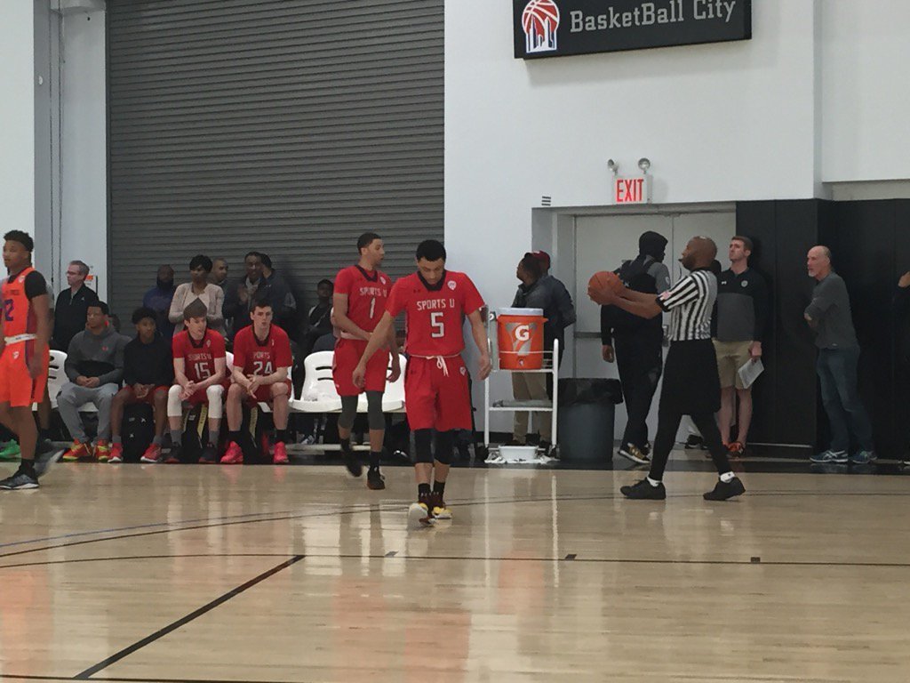 Duke and Maryland among those out here watching 2018 PG @RealJahvonQ.