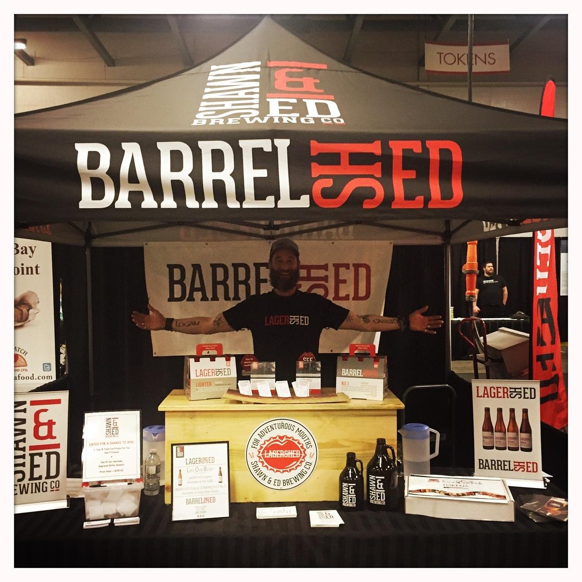 Lynne&amp;Craig pouring #lagershed and #barrelshed @ Waterloo Food&amp;Drink till 5pm! <a href="/GrandRiverShows/">Grand River Shows</a> <a href="/hamiltonchamber/">Hamilton Chamber of Commerce</a>