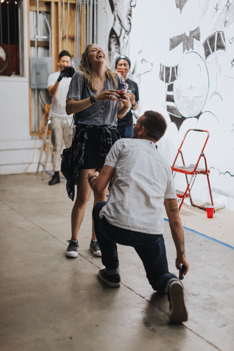 thebigbadagent's tweet image. Asked the woman I love to marry me last night. Special thanks to @oskarblues and @thesecretwalls for making a memory that will last forever