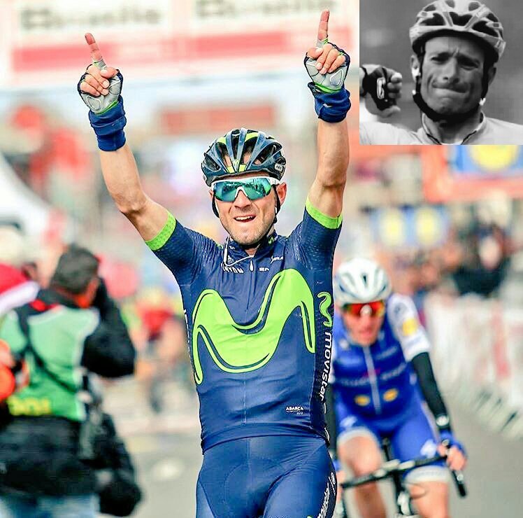 Gigante <a href="/alejanvalverde/">Alejandro Valverde</a> cada pedalazo iba por Scarpa, eso hace más grande la victoria. Orgullo de ser <a href="/Movistar_Team/">Movistar Team</a>  <a href="/AstanaTeam/">Sauna in Riga - AstanaTeam</a>