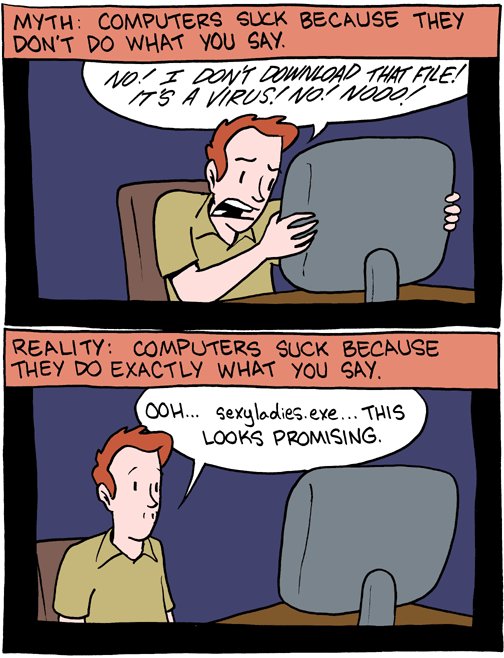 nixcraft's tweet image. Why computers suck. Via smbc-comics.com/comic/2010-02-…