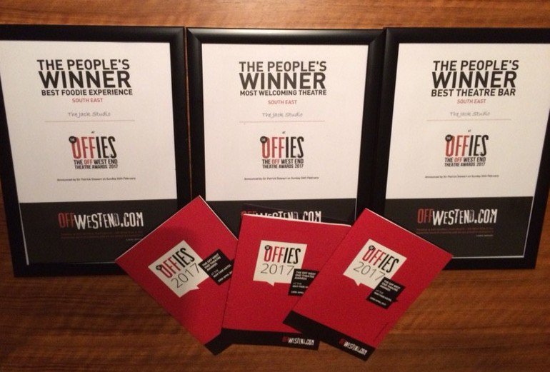 Jack Studio Theatre (@brocjacktheatre) on Twitter photo Just back from the <a href="/OffWestEndCom/">OffWestEnd / Offies Awards</a> #Offies2017 Winners Party with our awards! Thanks again to all who voted for us #Brockley #SE4 #theatre Just back from the <a href="/OffWestEndCom/">OffWestEnd / Offies Awards</a> #Offies2017 Winners Party with our awards! Thanks again to all who voted for us #Brockley #SE4 #theatre