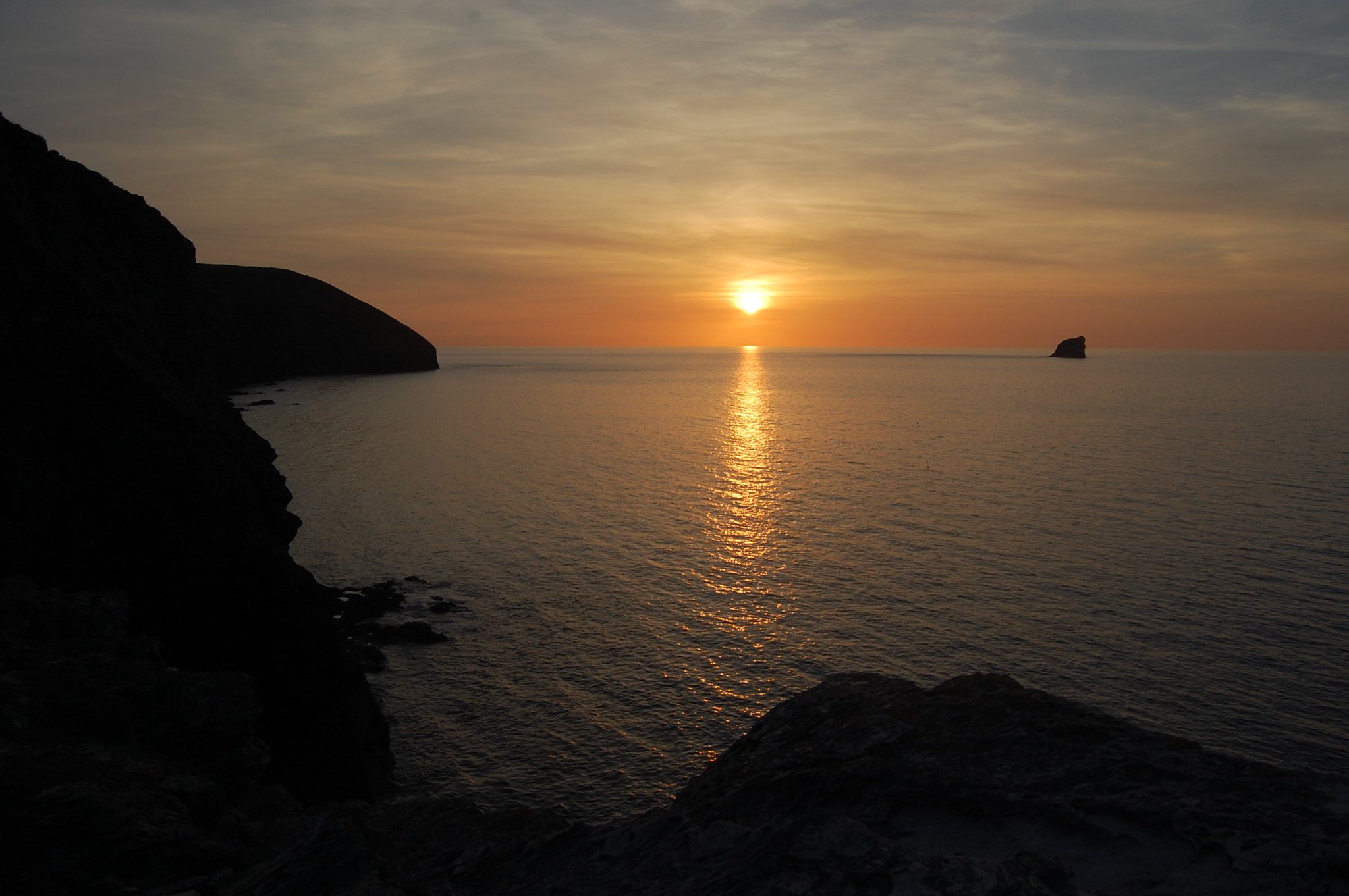 Sundown on Sunday at St Agnes, Cornwall