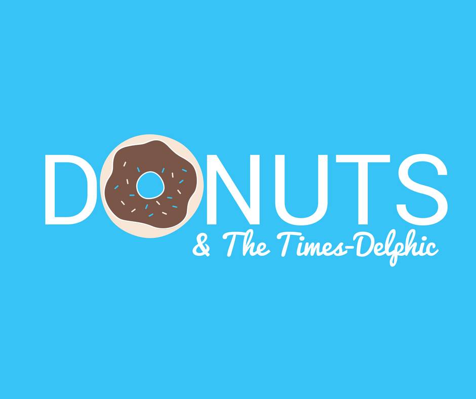 timesdelphic's tweet photo. The Times-Delphic Relays Edition comes out TOMORROW. Join us in Meredith Hall Monday morning for free doughnuts to celebrate! https://t.co/OqWFmUiB8V