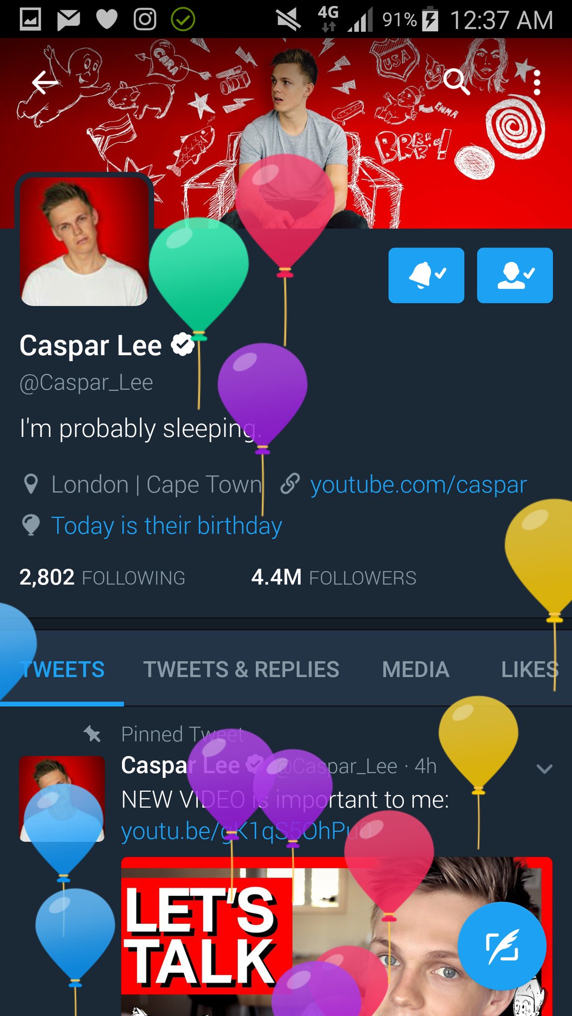  Happy birthday Casp! It\s your Bday in Kuwait  I loveeee youuu xx
Hope you have the best day 